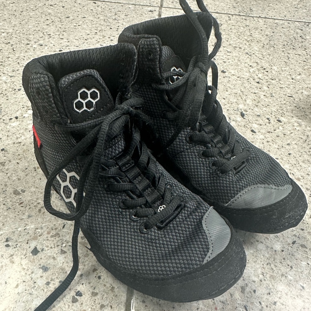 Rudis Black Wrestling Shoes